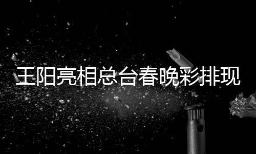 现场王阳 用英语总台送祝春晚彩排亮相流利福
