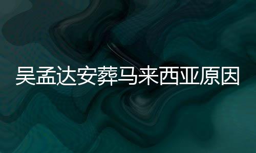 光 么时吴孟吴孟达安达什的活候走亚原因曝葬马少岁来西了多