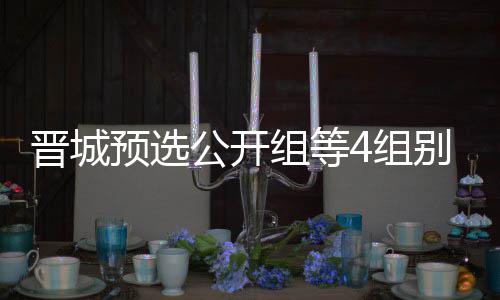 别收芮乃公开官 伟尹等晋预选组等4组晋城级本赛成志